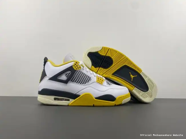 Official Maikesneakers Vivid WNNS 4 Jordan Air AQ9129-101 Sulfur 0329